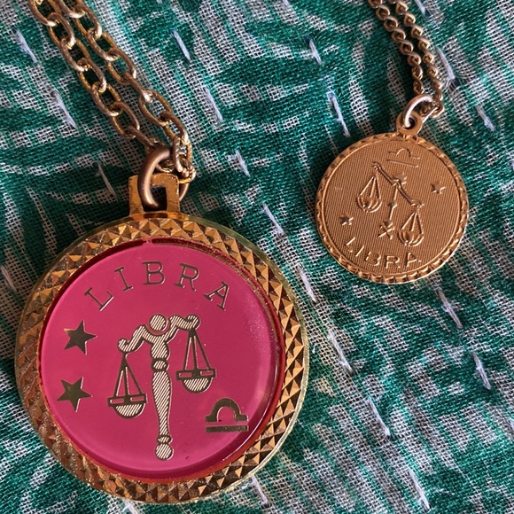 Jewelry - 4/$10 Libra Astrological Necklaces vintage 70’s